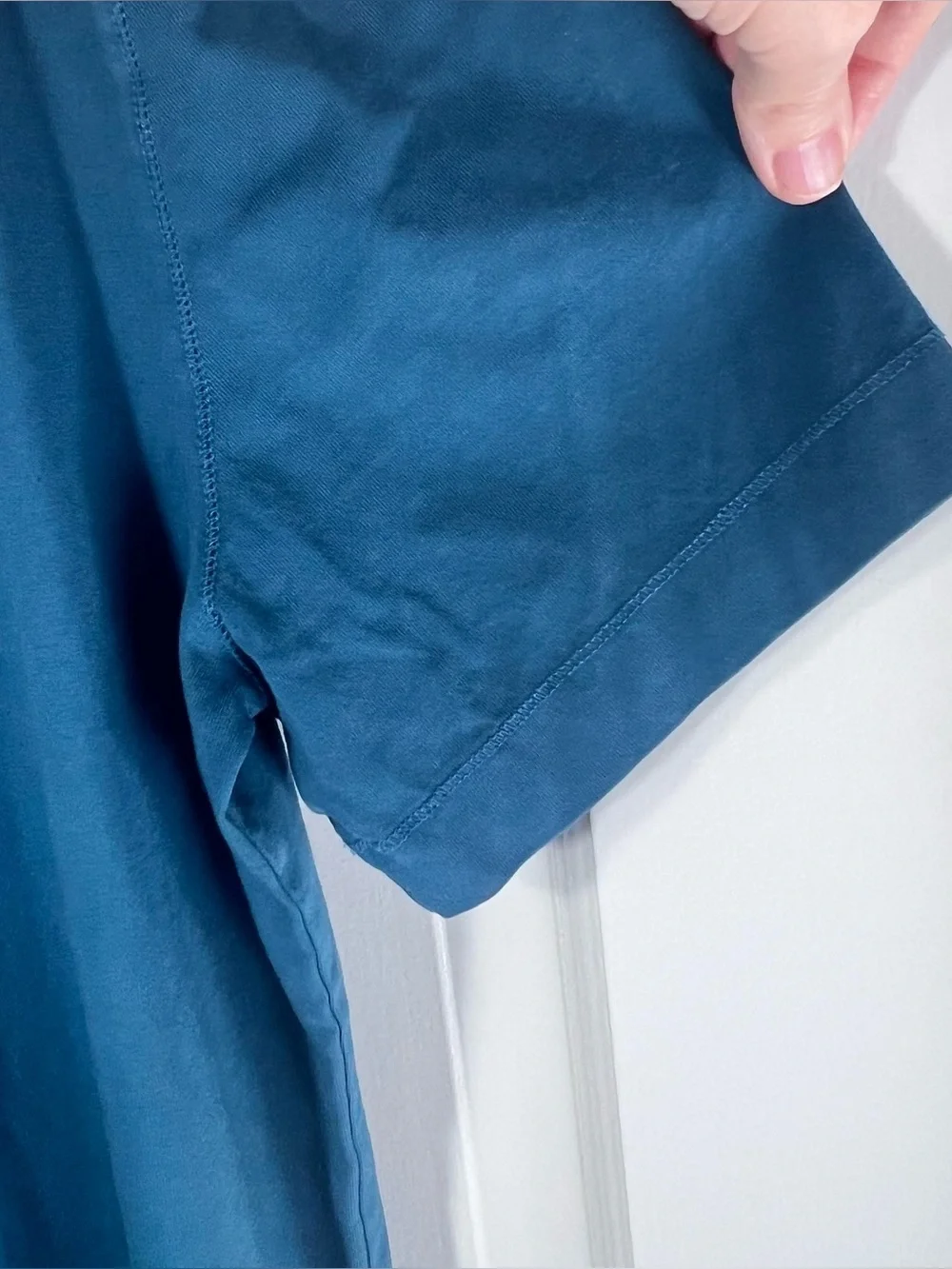 Banana Republic Men's Teal Pocket Crew T-Shirt, Standard Fit, Cotton, Size L